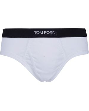 Tom Ford Underwear Cotton Stretch Jersey Brief - Blue