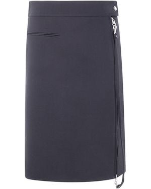 Courreges Zipped 'Heritage' Crepe Skirt - Black