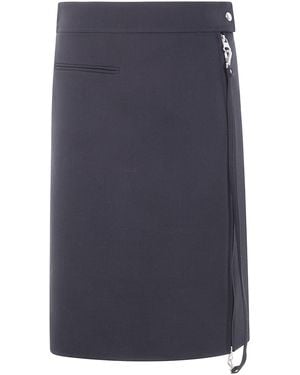 Courreges Zipped 'Heritage' Crepe Skirt - Black