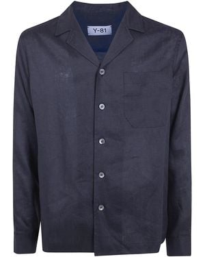 Y-81 Long Bowling Shirt - Blue