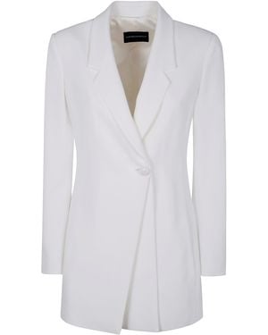 Emporio Armani Satin Blazer - White