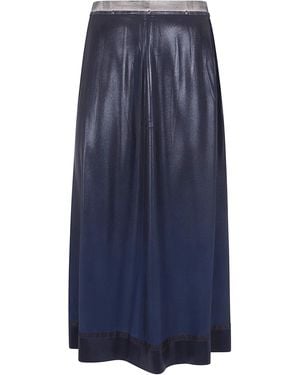 Maison Margiela Midi Straight Skirt - Blue