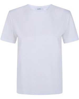 Max Mara Pure "Mxpdonata" Small Logo Cotton Classic T-Shirt - White