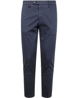 Michael Coal Trousers American Pocket "Capri" - Blue