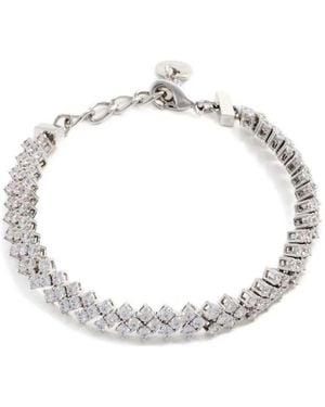 Self-Portrait Crystal Bracelet - Metallic