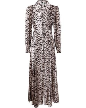 RIXO London "Maddison" Dress Antelope Spot - Natural