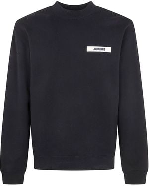 Jacquemus "Le Sweatshirt Gros Grain" Round Neck Sweatshirt - Blue