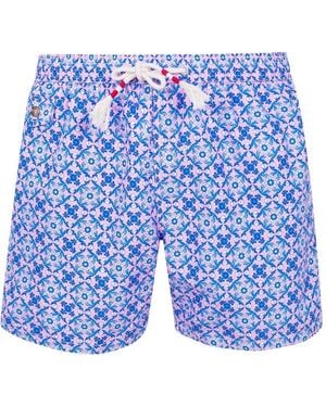 MC2 Saint Barth Lighting 70 Micro Deco Swim Shorts - Blue