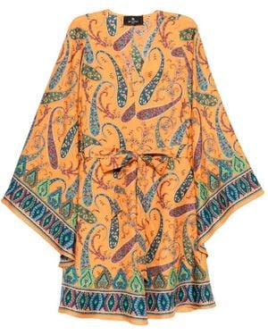 Etro Printed Mini Dress - Yellow