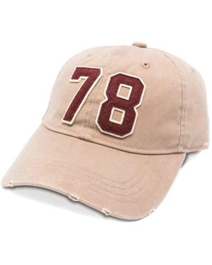 Golden Goose "Journey" Baseball Cap Washed Canvas 78 Patch - Pink