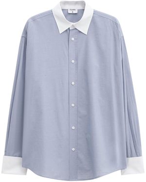 Filippa K Cotton Tuxedo Shirt - Blue