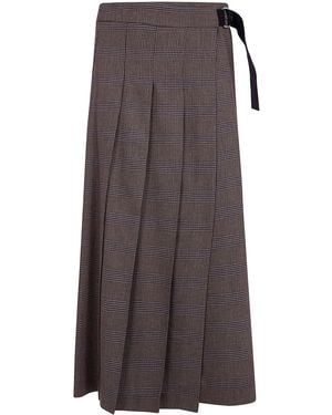 P.A.R.O.S.H. P. A.R. O.S. H. Skirt Wool Blend "Riley 808" - Brown