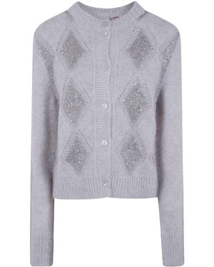Twinset Cardigan Argyle - Grey