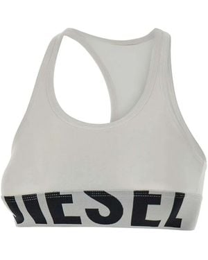 DIESEL Top Sportivo Cotone Bianco - Gray