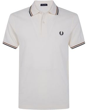 Fred Perry T-Shirt Polo Tipped - White