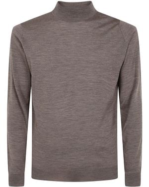 John Smedley Sweater Merino Wool "Harcourt" - Brown