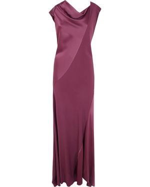 Alberta Ferretti Dress Long "Enver Satin" - Purple