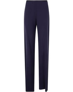 Emporio Armani Cady Trousers - Blue