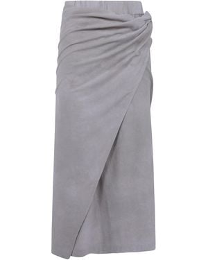 Ziggy Chen Skirt Asymmetric Jersey - Grey