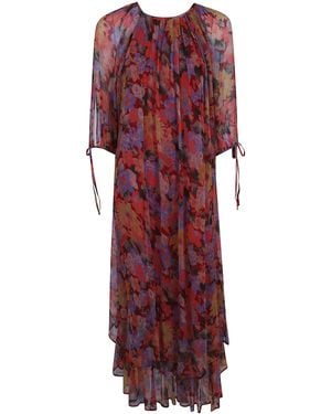 RIXO London Abito Floreale Rosso "Hayden"