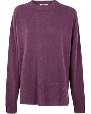Nuur Long Sleeves Round Neck Jumper - Purple