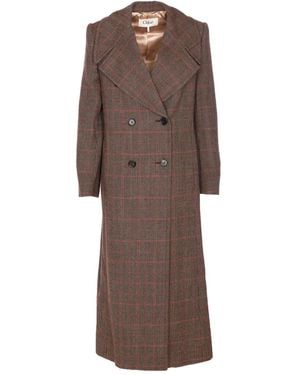Chloé Cappotto Long Double Breast - Marrone