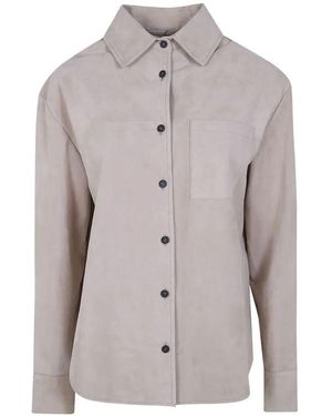 DR. HOPE Classic Suede Overshirt - Gray
