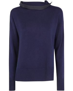 Pierantoniogaspari Jumper High Neck "1V6828M. Qa9 V48" - Blue