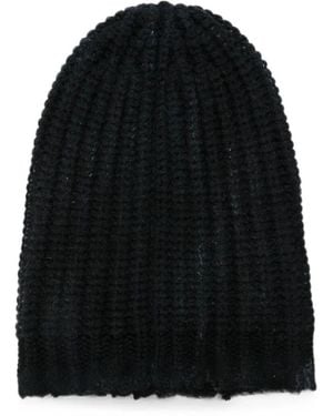 Avant Toi Hat Hand Painted Corn Cob Stitch - Black