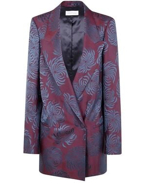 Dries Van Noten "Blink 2140" Double Dye Jacquard Jacket - Viola