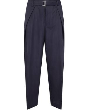 Sacai Chalk Stripe Trousers - Blue