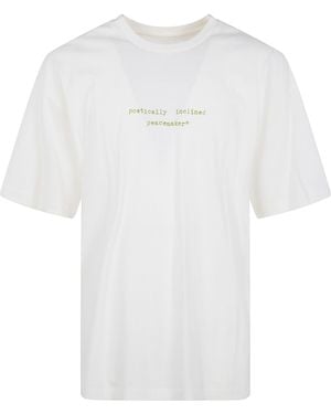 Oamc Peacemaker Loose Fit T-Shirt "Landart 02 Print" - White