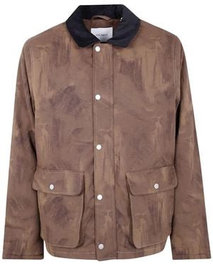 Les Deux "Montana Aop" Cotton Jacket - Brown