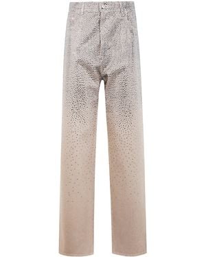 Golden Goose "Journey W's" Pant Kim Cotton Denim Full Sky Wash With Cr - Grey