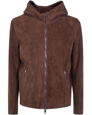 Giorgio Brato Cappotto Con Cappuccio - Marrone