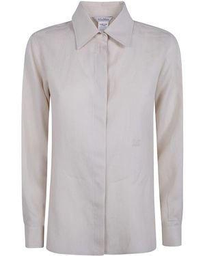 Max Mara "Falasco" Linen Classic Shirt - Bianco