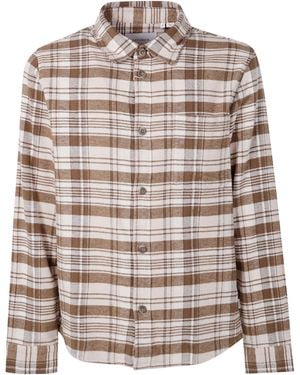 Les Deux "Lennon Check" Overshirt - Natural