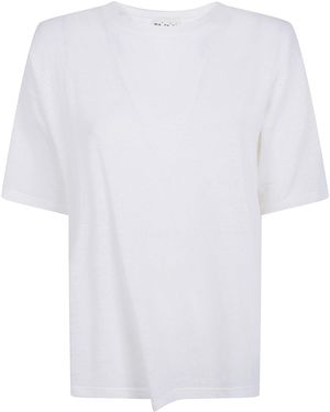 Ma'ry'ya Lino Stretch T-Shirt - White