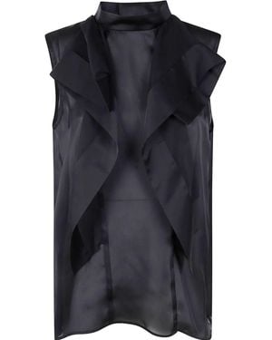 Sacai Satin X Chiffon Pullover - Black