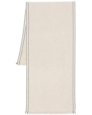 Brunello Cucinelli Cashmere Scarf - White