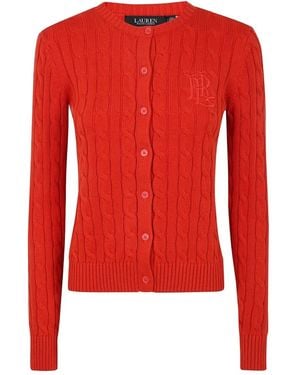 Ralph Lauren Ralhan Long Sleeve Cardigan - Red