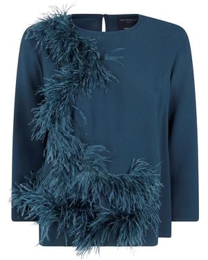 Antonelli Top Round Neck "Mango" - Blue