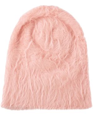 About Angora Beanie - Pink