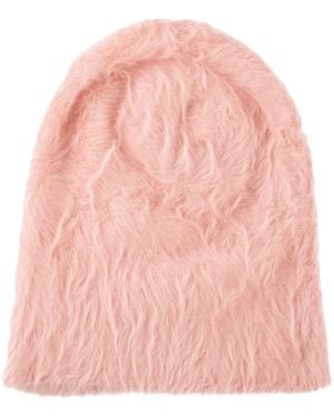 About Angora Beanie - Pink