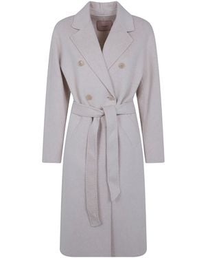 Twinset Belted Coat "Belted Wrap Coat" - Gray
