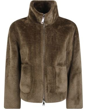 Betta Corradi Jacket High Neck "Shao" - Brown