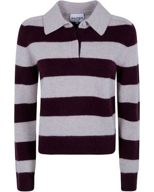 Kujten Sweater Cashmere "Royce Stripe" - Red