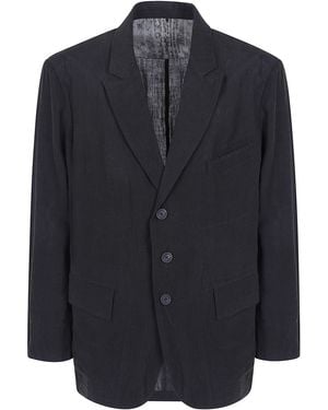 Ziggy Chen Jacket Three Button "Puppytooth" - Blue