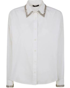 Seventy Popeline Embroidered Stones Shirt - White