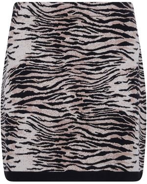 RIXO London Skirt Tiger Print "Liesel" - Black